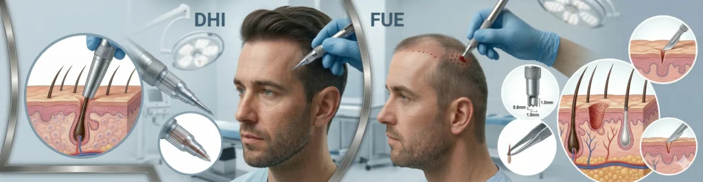 DHI vs FUE Hair Transplant (2026 Guide)